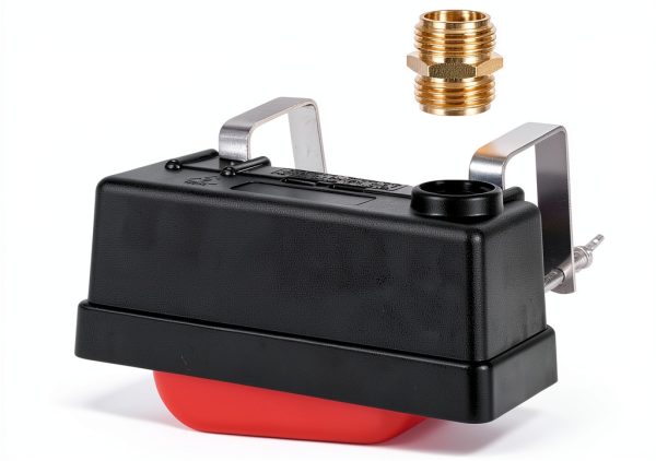 Water Trough Float Valve Apxton TM825 Small Red HDPE for Livestock-0