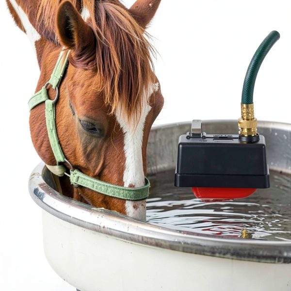 Water Trough Float Valve Apxton TM825 Small Red HDPE for Livestock-2