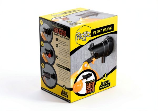 Rojo Float Valve 3/4" Black Yellow by Jobe Valves – Inline Valve-2