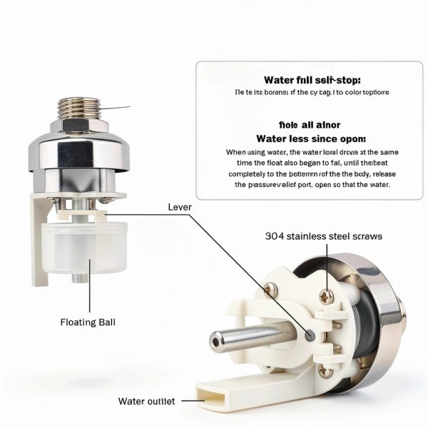 Automatic Float Valve DEPOVTE 304 Stainless Steel 1/2 to 3/4 Inch-1