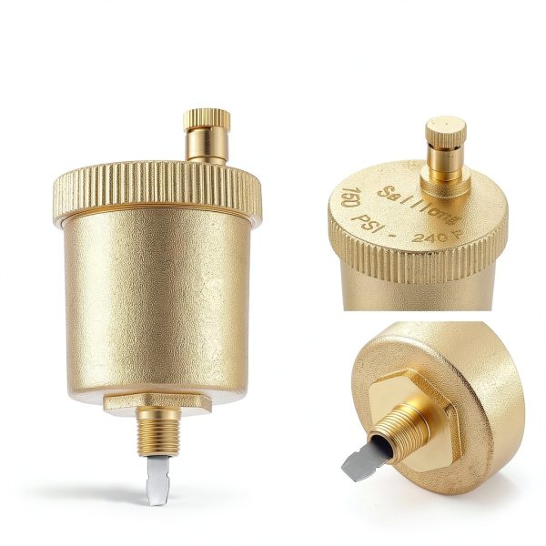 Saillong 4 Pack 1/8 Inch Automatic Air Vent Valve, Automatic Air Bleed Vent, Float Valve for Hot Water Radiators Heating System-1
