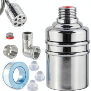 304 Stainless Steel Fully Automatic Water Level Control Float Valve, 1/2" to 3/4" Water Level Controller Float Valve for Water Tank, Pool, Tower, Distiller-0