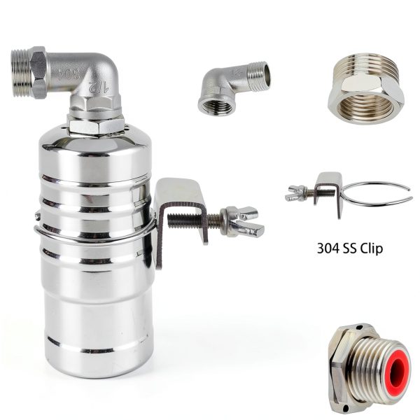 2-Pack Float Valve, 1/2" to 3/4'' 1" 304 Stainless Steel Fully Automatic Water Level Controller Water Float Valve for Water Tank,Pool,Water Tank, Livestock Troughs-3