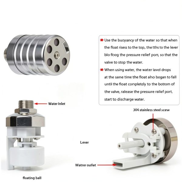 Float Valve Musibo 2PCS 1/2"-3/4" Steel Level Controller FQF22-4