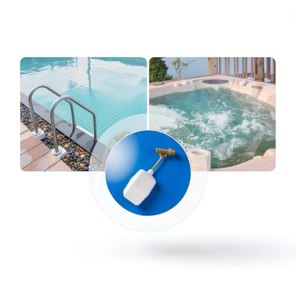 3/8" Water Float Valve Aquatonics Brass for In‑Ground Pools 2.25 GPM-5