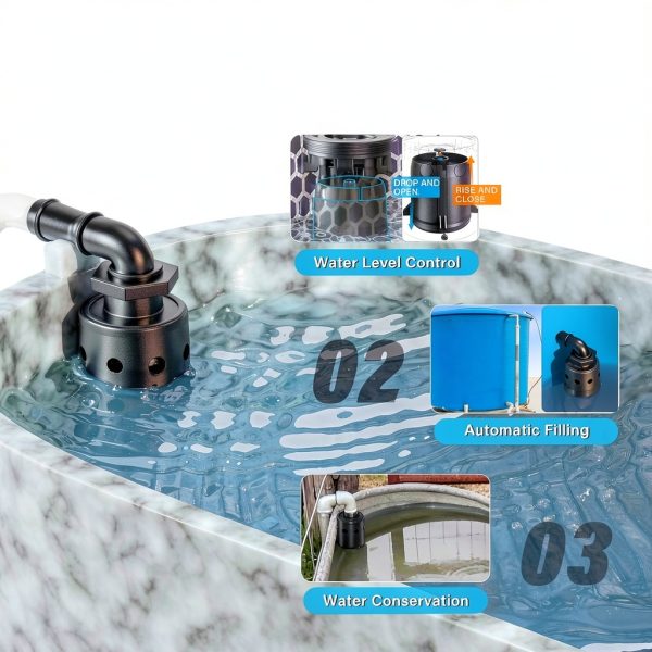 Water Tank Float Valve Octina Nylon Resin for Livestock Troughs-4