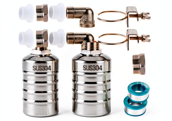 2-Pack Float Valve, 1/2" to 3/4'' 1" 304 Stainless Steel Fully Automatic Water Level Controller Water Float Valve for Water Tank,Pool,Water Tank, Livestock Troughs-0